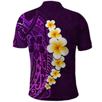 Purple Tropical Plumeria With Galaxy Polynesian Art Polo Shirt LT14 - Polynesian Pride