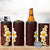Red Tropical Plumeria With Galaxy Polynesian Art 4 in 1 Can Cooler Tumbler