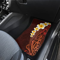 Red Tropical Plumeria With Galaxy Polynesian Art Car Mats LT14 - Polynesian Pride