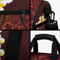 Red Tropical Plumeria With Galaxy Polynesian Art Duffle Bag LT14 - Polynesian Pride