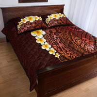 Red Tropical Plumeria With Galaxy Polynesian Art Quilt Bed Set LT14 - Polynesian Pride