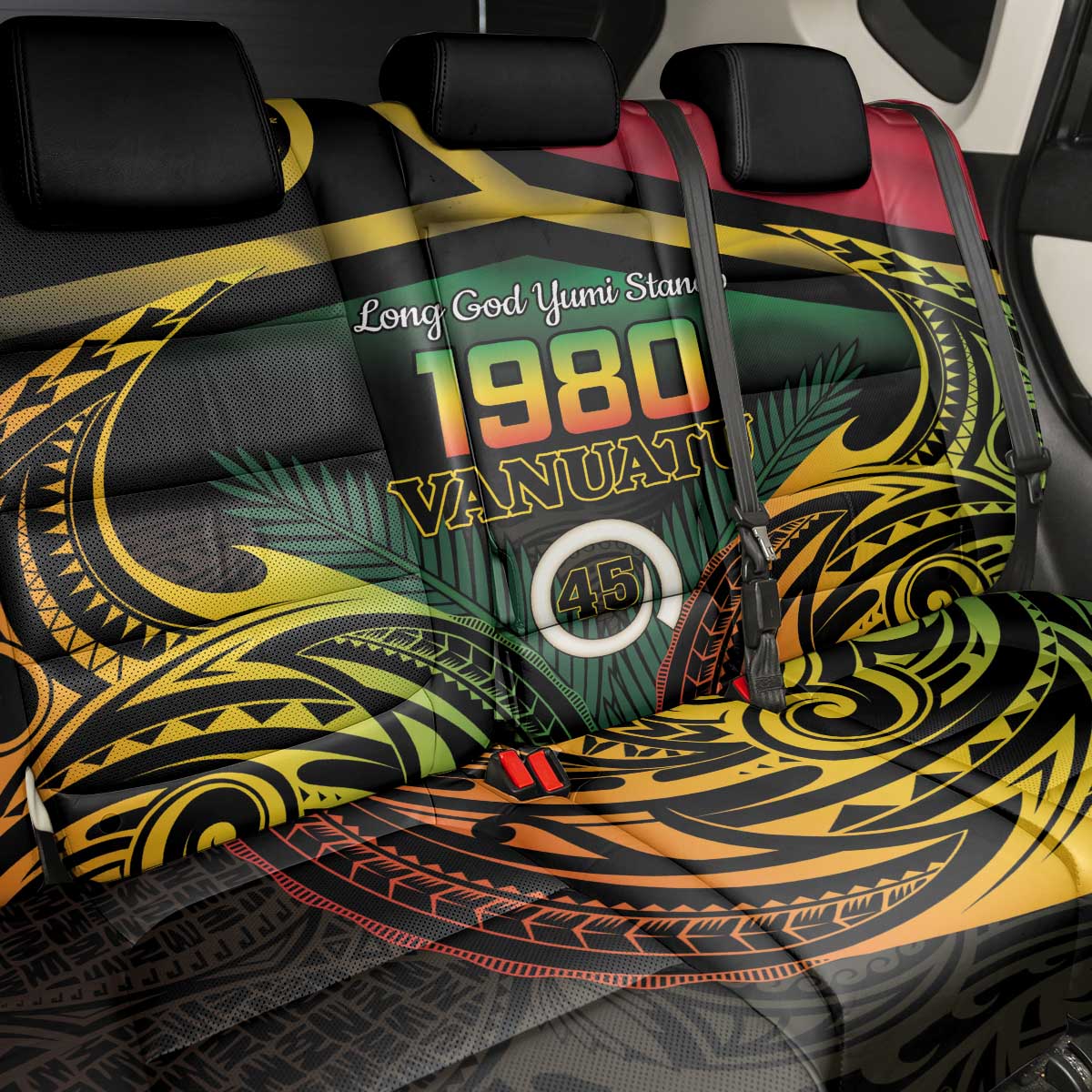 Vanuatu 1980 Back Car Seat Cover Hapi 45 Yia Indipendens Anivesari