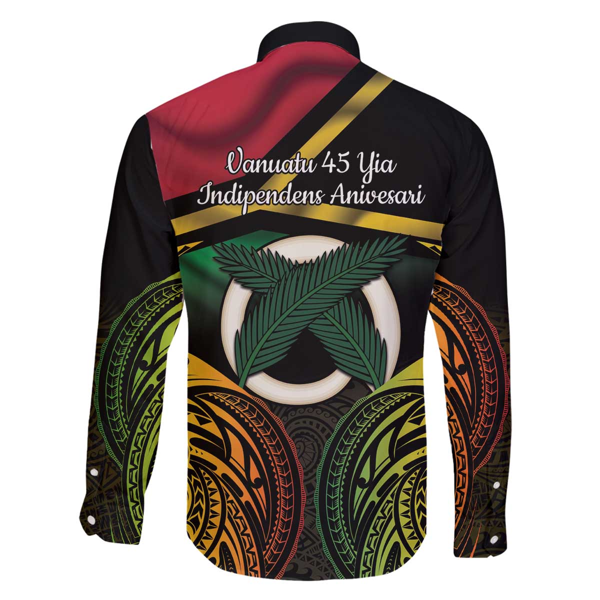 Vanuatu 1980 Family Matching Off The Shoulder Long Sleeve Dress and Hawaiian Shirt Hapi 45 Yia Indipendens Anivesari