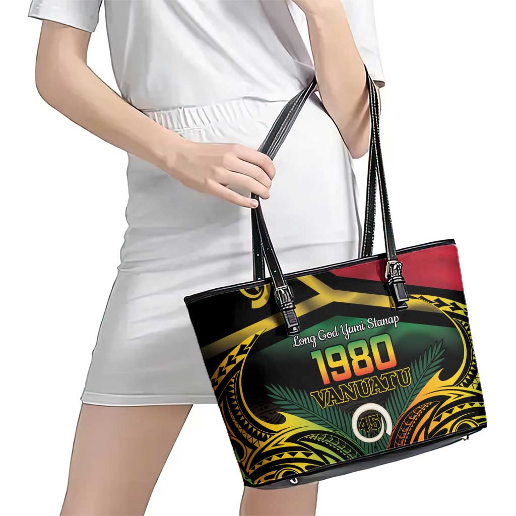 Vanuatu 1980 Leather Tote Bag Hapi 45 Yia Indipendens Anivesari