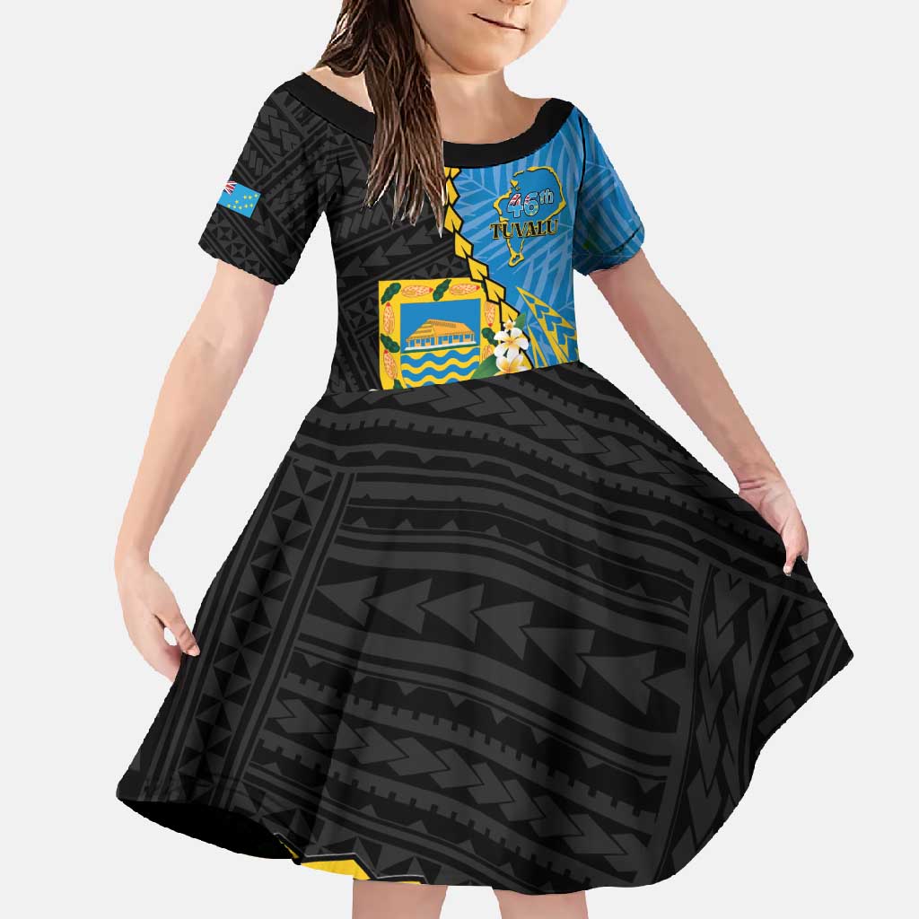 Tuvalu Independence Day Family Matching Tank Maxi Dress and Hawaiian Shirt Manuia te tutokotasi o Tuvaluan Dolphin Tattoo