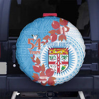 Personalised Fiji Day Spare Tire Cover Fijian Tapa Pattern Mix Tagimoucia - Blue Version LT14 - Polynesian Pride