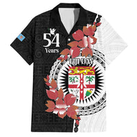 Personalised Fiji Day Family Matching Long Sleeve Bodycon Dress and Hawaiian Shirt Fijian Tapa Pattern Mix Tagimoucia - Black Version