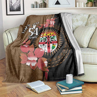 Personalised Fiji Day Blanket Fijian Tapa Pattern Mix Tagimoucia - Brown Version LT14 Brown - Polynesian Pride