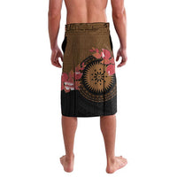 Personalised Fiji Day Lavalava Fijian Tapa Pattern Mix Tagimoucia - Brown Version