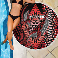 Aotearoa Iwi Ngapuhi Beach Blanket NZ Maori Humpback Whale Taniko Motifs LT14 - Polynesian Pride