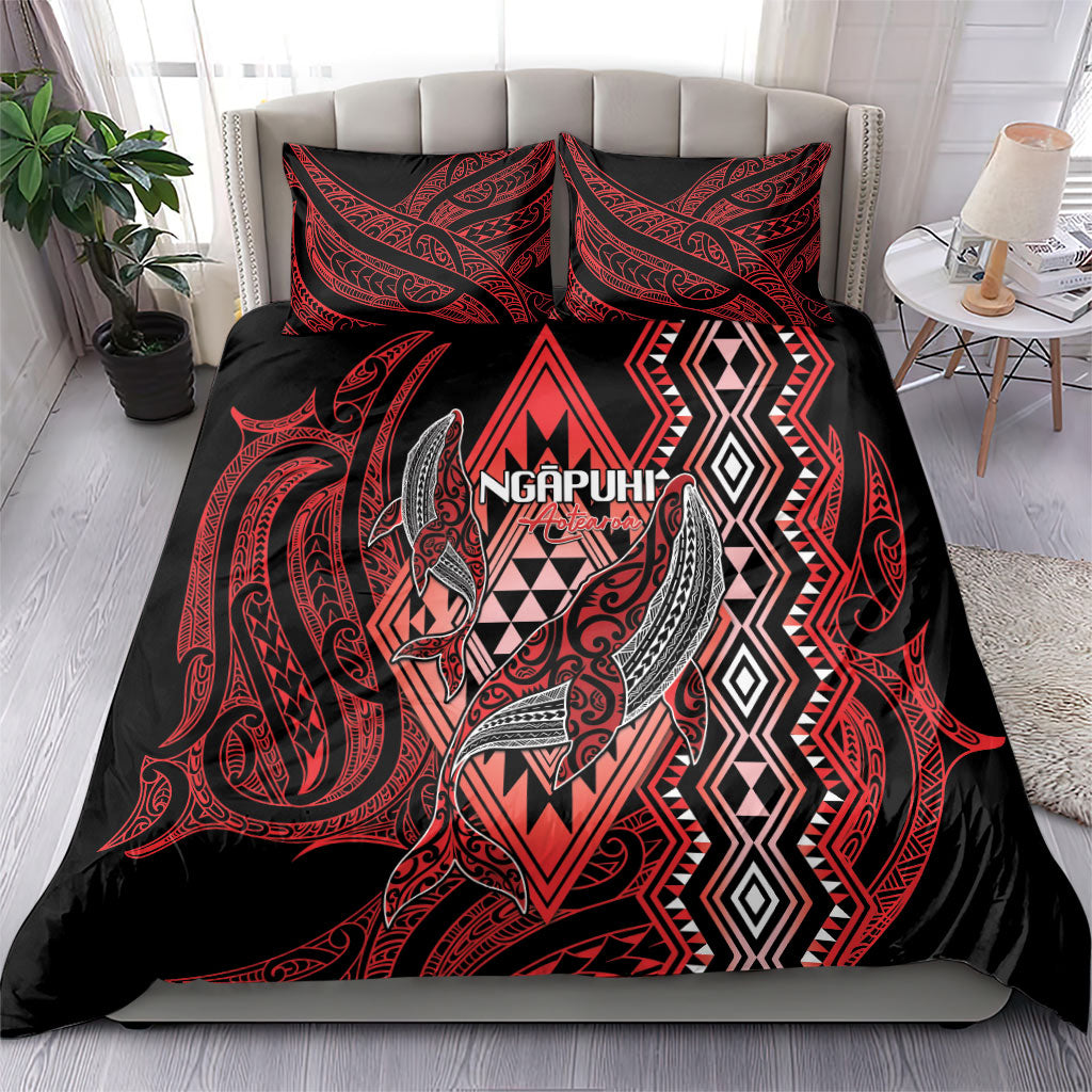 Aotearoa Iwi Ngapuhi Bedding Set NZ Maori Humpback Whale Taniko Motifs LT14 - Polynesian Pride