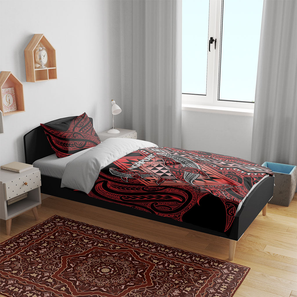 Aotearoa Iwi Ngapuhi Bedding Set NZ Maori Humpback Whale Taniko Motifs LT14 - Polynesian Pride