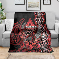 Aotearoa Iwi Ngapuhi Blanket NZ Maori Humpback Whale Taniko Motifs LT14 - Polynesian Pride