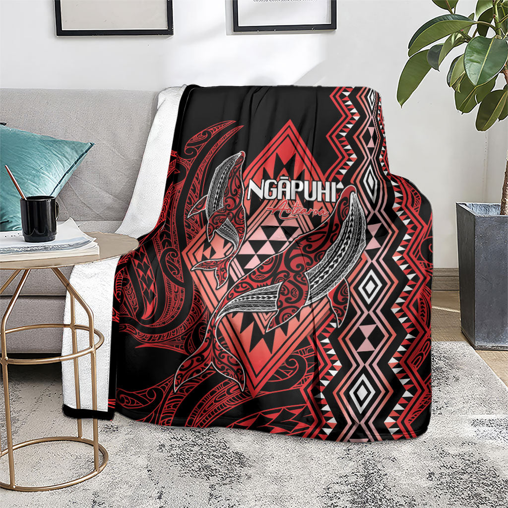 Aotearoa Iwi Ngapuhi Blanket NZ Maori Humpback Whale Taniko Motifs LT14 - Polynesian Pride