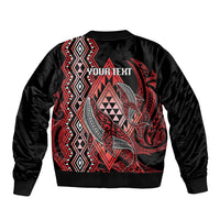 Aotearoa Iwi Ngapuhi Personalised Bomber Jacket NZ Maori Humpback Whale Taniko Motifs LT14 - Polynesian Pride