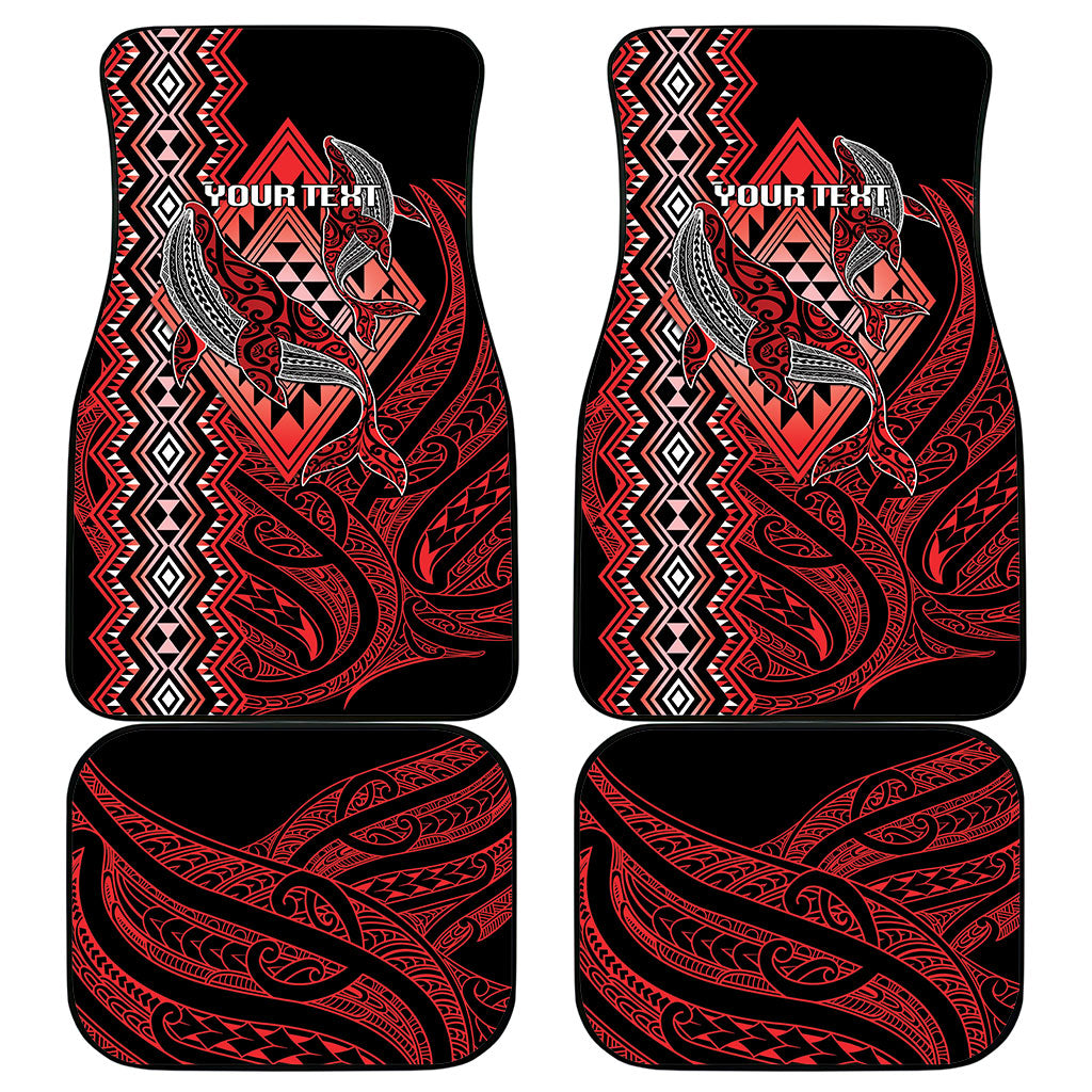 Aotearoa Iwi Ngapuhi Personalised Car Mats NZ Maori Humpback Whale Taniko Motifs LT14 - Polynesian Pride