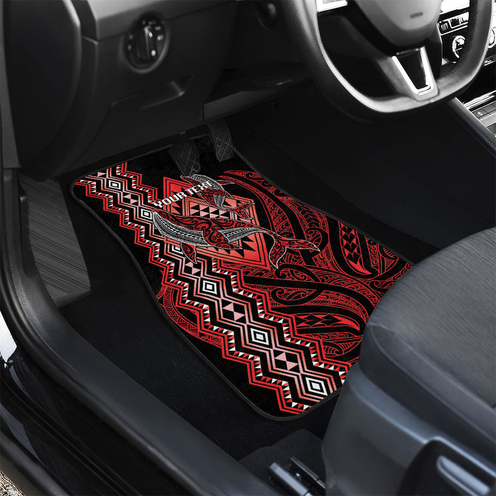 Aotearoa Iwi Ngapuhi Personalised Car Mats NZ Maori Humpback Whale Taniko Motifs LT14 - Polynesian Pride