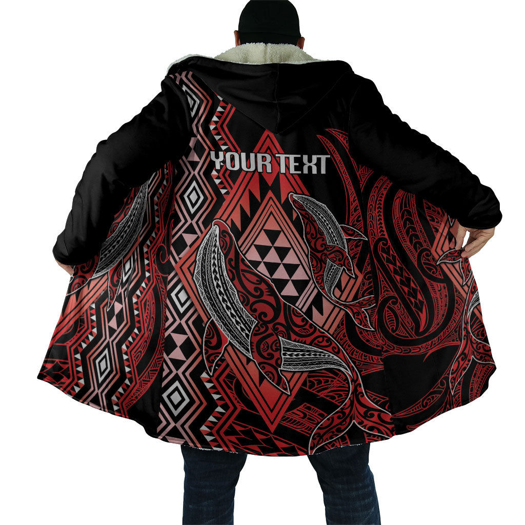 Aotearoa Iwi Ngapuhi Personalised Cloak NZ Maori Humpback Whale Taniko Motifs LT14 - Polynesian Pride