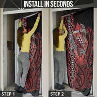 Aotearoa Iwi Ngapuhi Personalised Door Cover NZ Maori Humpback Whale Taniko Motifs LT14 - Polynesian Pride