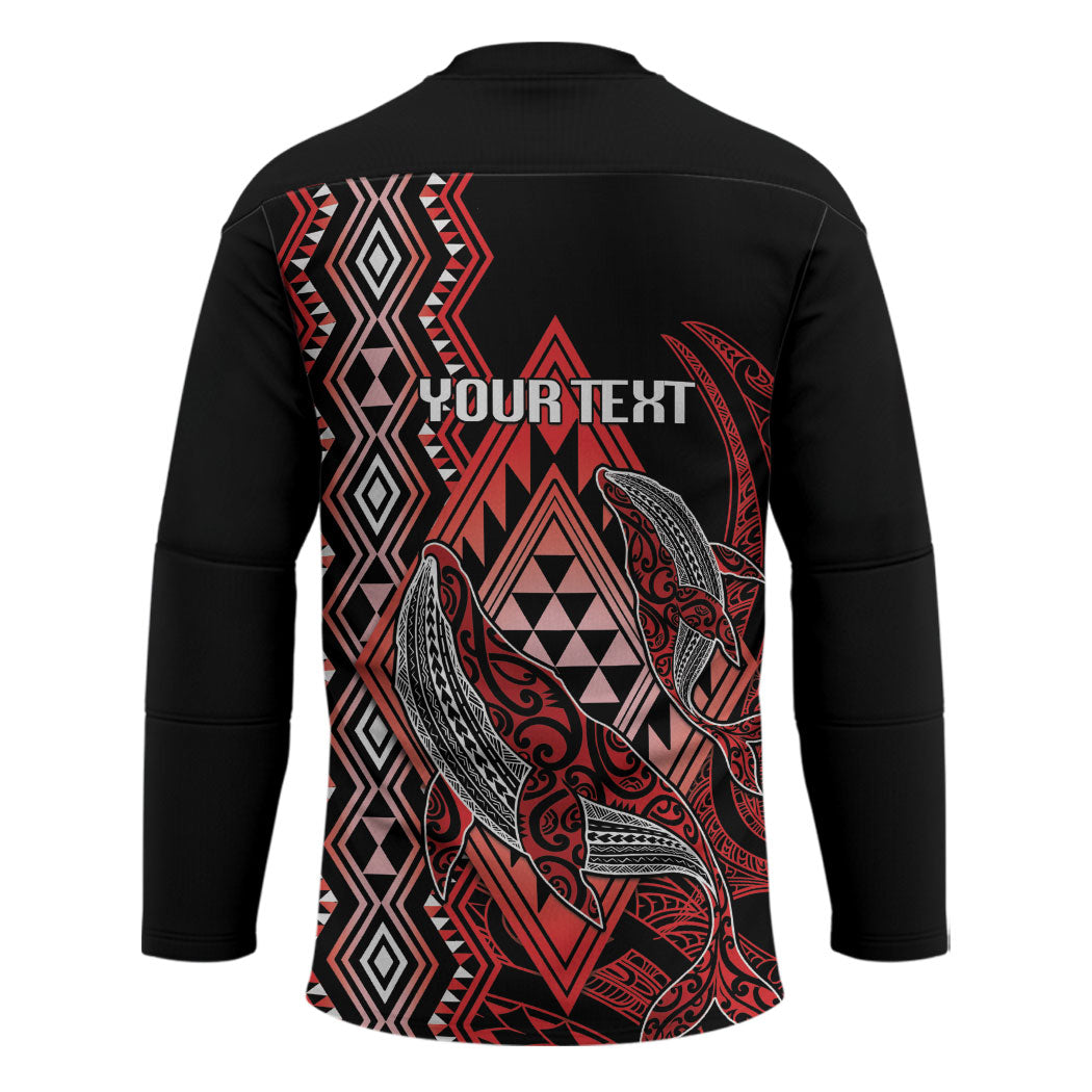 Aotearoa Iwi Ngapuhi Personalised Hockey Jersey NZ Maori Humpback Whale Taniko Motifs LT14 - Polynesian Pride