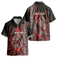 Aotearoa Iwi Ngapuhi Personalised Kid Hawaiian Shirt NZ Maori Humpback Whale Taniko Motifs LT14 - Polynesian Pride