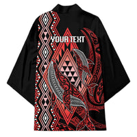 Aotearoa Iwi Ngapuhi Personalised Kimono NZ Maori Humpback Whale Taniko Motifs LT14 - Polynesian Pride