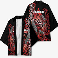 Aotearoa Iwi Ngapuhi Personalised Kimono NZ Maori Humpback Whale Taniko Motifs LT14 - Polynesian Pride