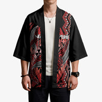 Aotearoa Iwi Ngapuhi Personalised Kimono NZ Maori Humpback Whale Taniko Motifs LT14 - Polynesian Pride
