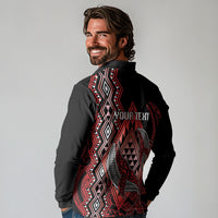 Aotearoa Iwi Ngapuhi Personalised Long Sleeve Polo Shirt NZ Maori Humpback Whale Taniko Motifs LT14 - Polynesian Pride