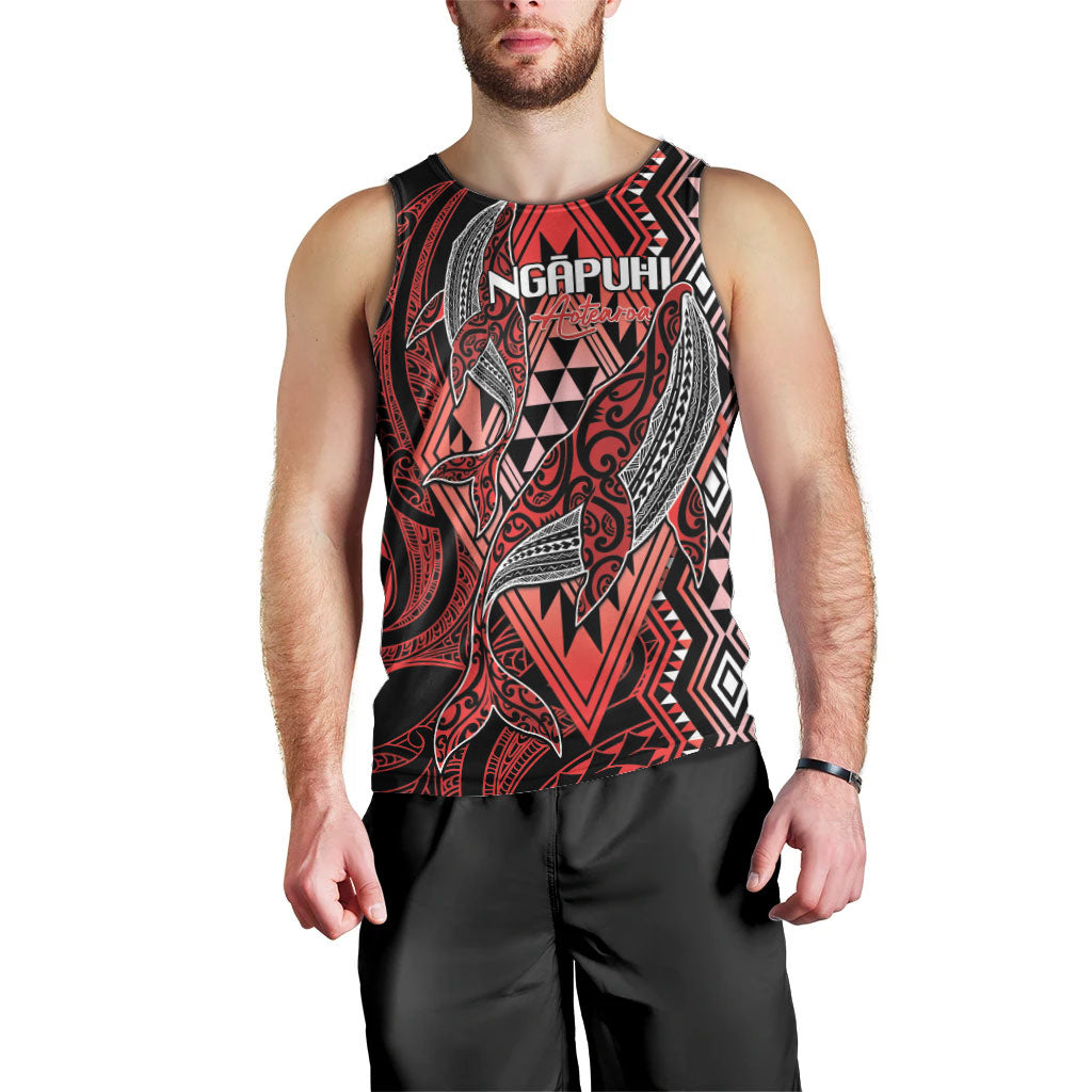 Aotearoa Iwi Ngapuhi Personalised Men Tank Top NZ Maori Humpback Whale Taniko Motifs LT14 - Polynesian Pride