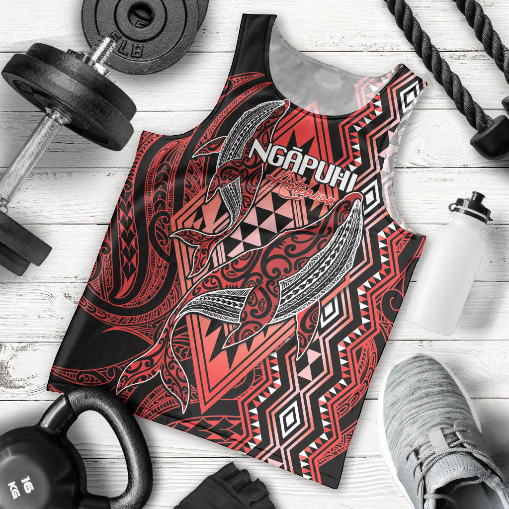 Aotearoa Iwi Ngapuhi Personalised Men Tank Top NZ Maori Humpback Whale Taniko Motifs LT14 - Polynesian Pride