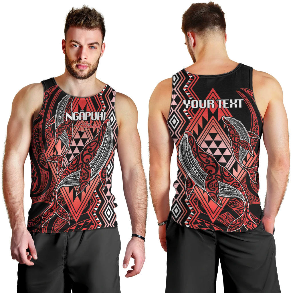 Aotearoa Iwi Ngapuhi Personalised Men Tank Top NZ Maori Humpback Whale Taniko Motifs LT14 - Polynesian Pride