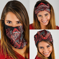 Aotearoa Iwi Ngapuhi Neck Gaiter NZ Maori Humpback Whale Taniko Motifs LT14 - Polynesian Pride