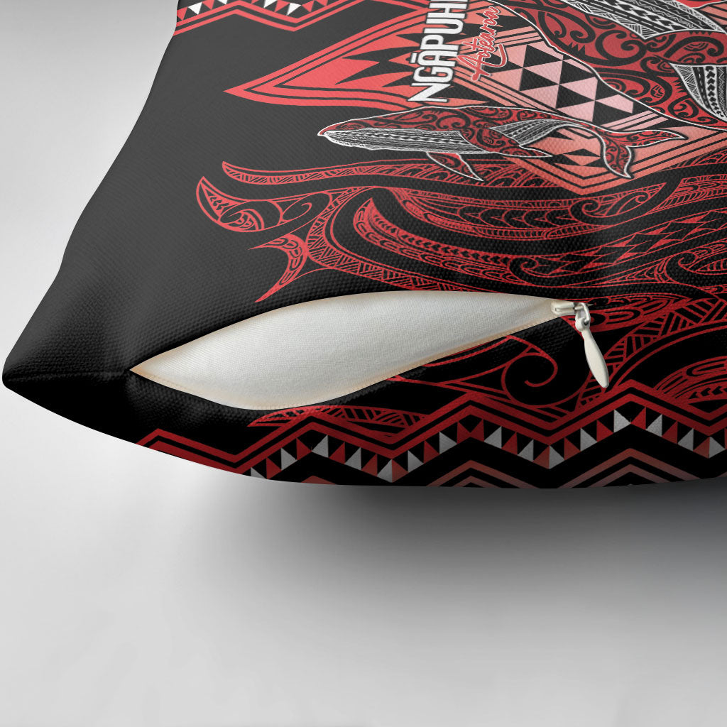 Aotearoa Iwi Ngapuhi Pillow Cover NZ Maori Humpback Whale Taniko Motifs LT14 - Polynesian Pride