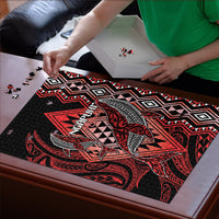 Aotearoa Iwi Ngapuhi Puzzle NZ Maori Humpback Whale Taniko Motifs LT14 - Polynesian Pride