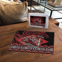 Aotearoa Iwi Ngapuhi Puzzle NZ Maori Humpback Whale Taniko Motifs LT14 - Polynesian Pride