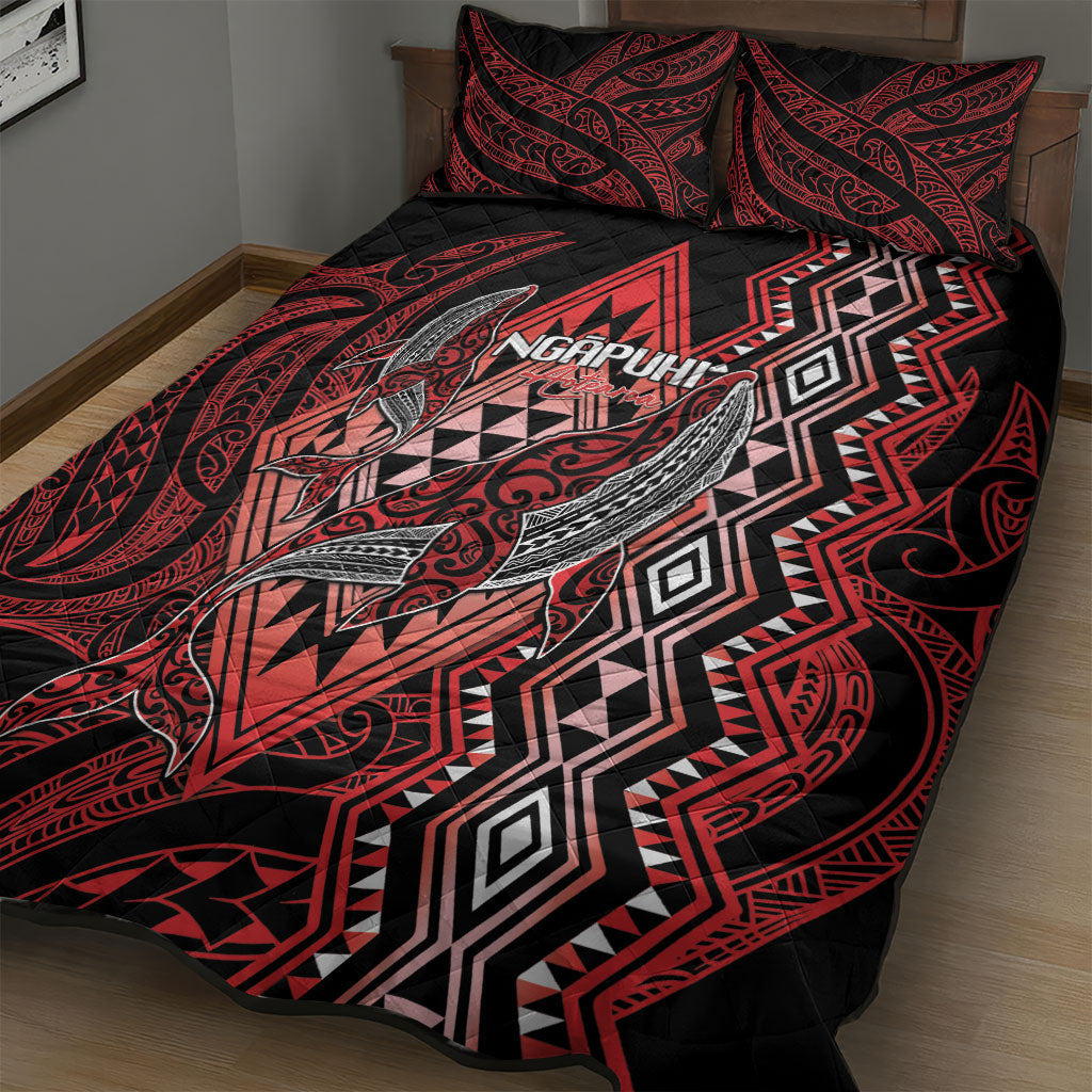 Aotearoa Iwi Ngapuhi Quilt Bed Set NZ Maori Humpback Whale Taniko Motifs LT14 - Polynesian Pride