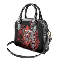 Aotearoa Iwi Ngapuhi Shoulder Handbag NZ Maori Humpback Whale Taniko Motifs LT14 - Polynesian Pride