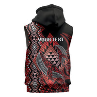 Aotearoa Iwi Ngapuhi Personalised Sleeveless Hoodie NZ Maori Humpback Whale Taniko Motifs LT14 - Polynesian Pride