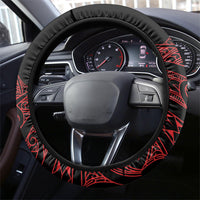 Aotearoa Iwi Ngapuhi Steering Wheel Cover NZ Maori Humpback Whale Taniko Motifs LT14 - Polynesian Pride