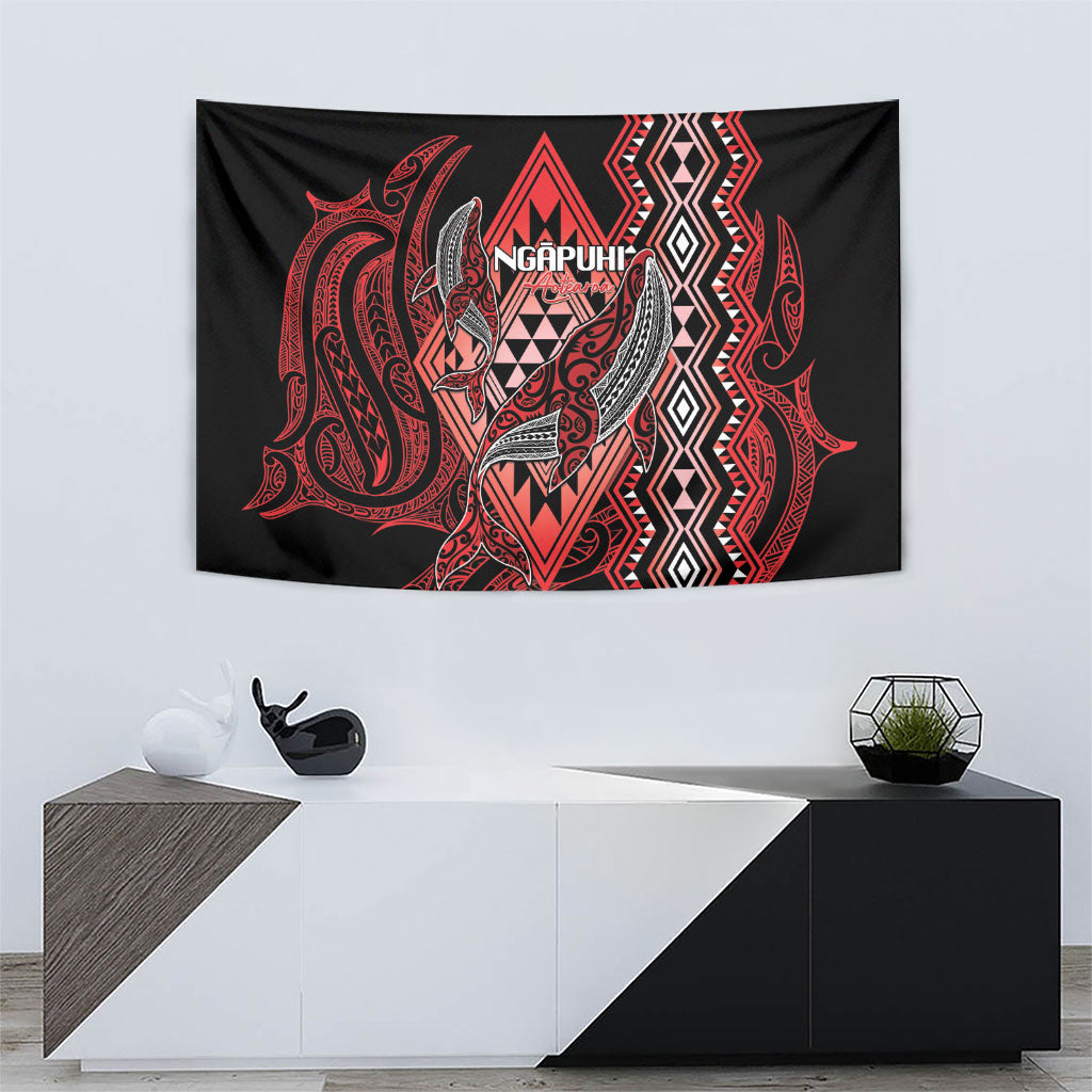 Aotearoa Iwi Ngapuhi Tapestry NZ Maori Humpback Whale Taniko Motifs LT14 - Polynesian Pride