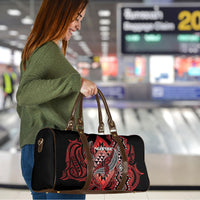 Aotearoa Iwi Ngapuhi Travel Bag NZ Maori Humpback Whale Taniko Motifs LT14 - Polynesian Pride