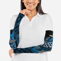 Aotearoa Iwi Ngati Porou Personalised Arm Sleeves NZ Maori Humpback Whale Taniko Motifs LT14 - Polynesian Pride