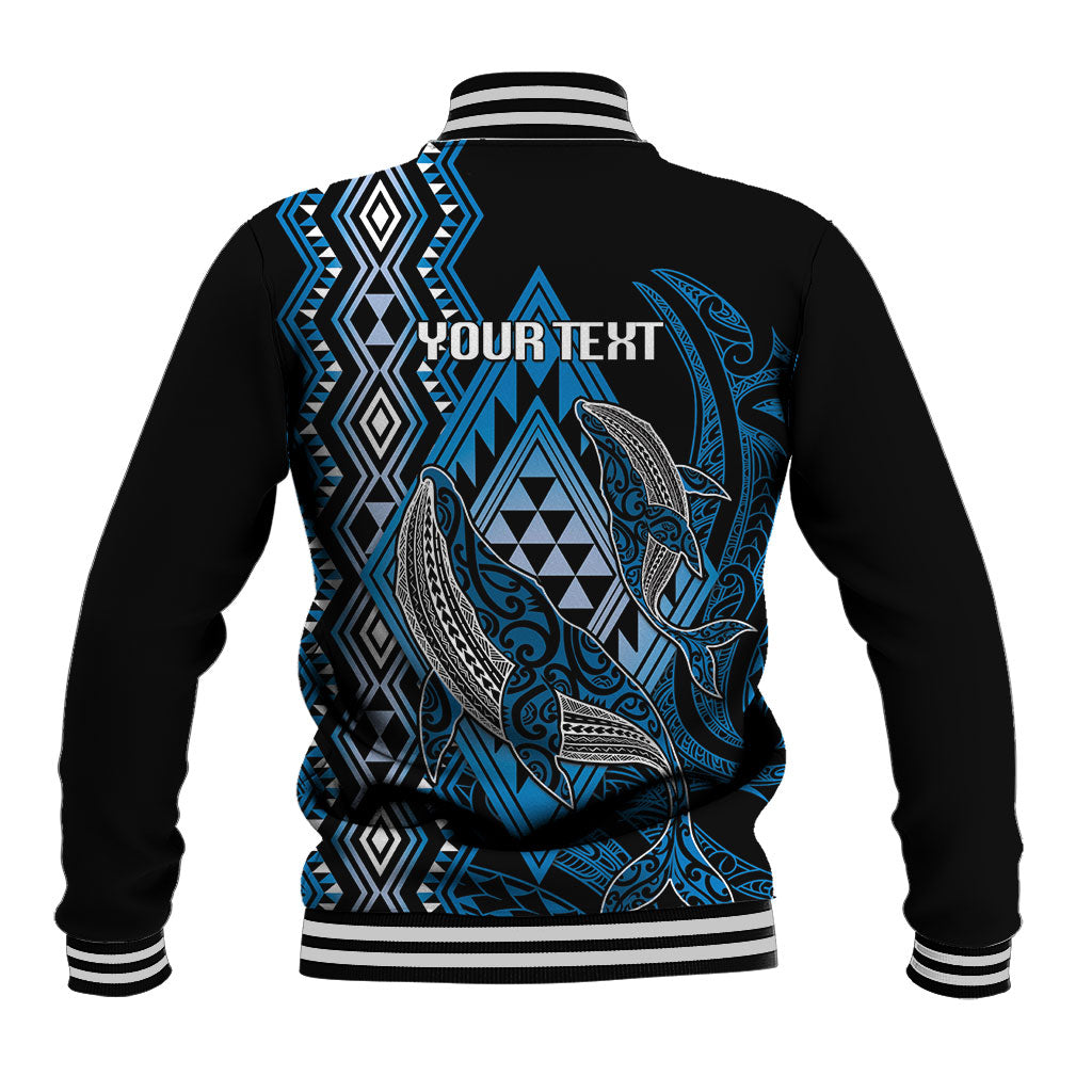 Aotearoa Iwi Ngati Porou Personalised Baseball Jacket NZ Maori Humpback Whale Taniko Motifs LT14 - Polynesian Pride