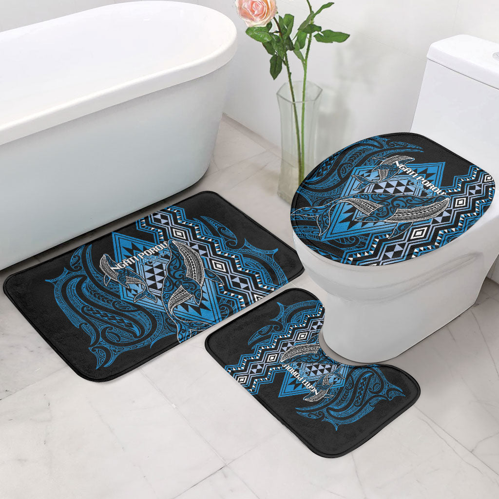 Aotearoa Iwi Ngati Porou Bathroom Set NZ Maori Humpback Whale Taniko Motifs LT14 - Polynesian Pride