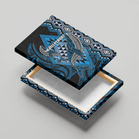 Aotearoa Iwi Ngati Porou Canvas Wall Art NZ Maori Humpback Whale Taniko Motifs LT14 - Polynesian Pride