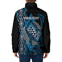 Aotearoa Iwi Ngati Porou Personalised Padded Jacket NZ Maori Humpback Whale Taniko Motifs LT14 - Polynesian Pride