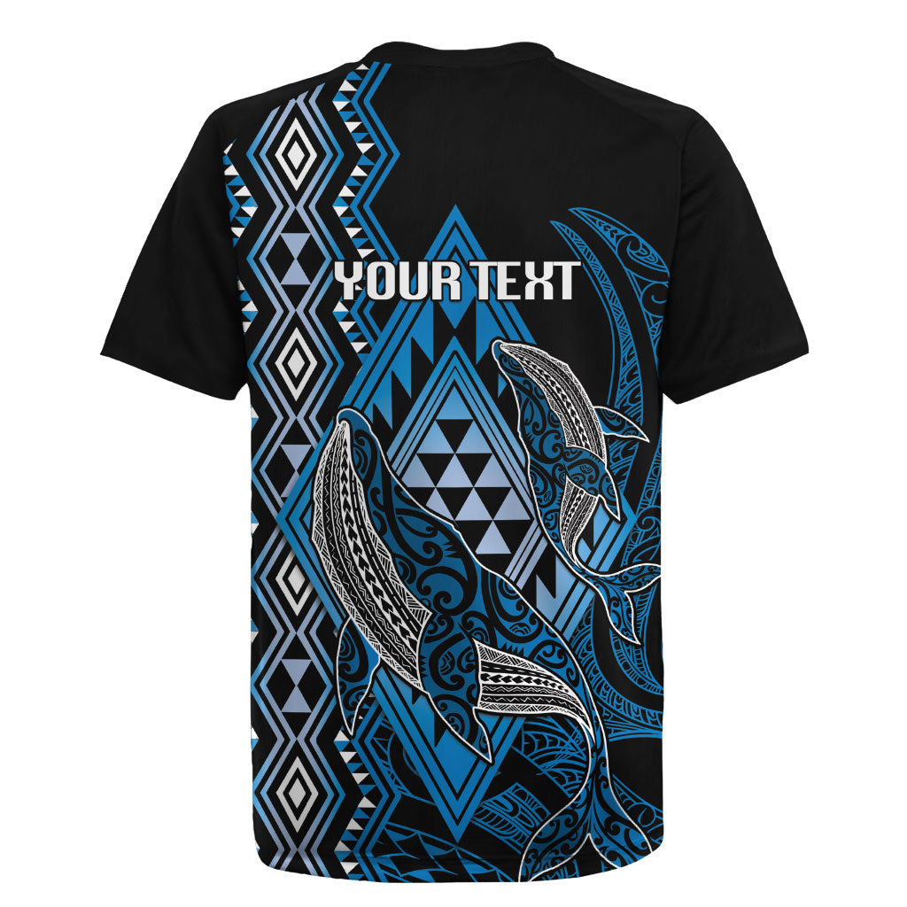 Aotearoa Iwi Ngati Porou Personalised Rugby Jersey NZ Maori Humpback Whale Taniko Motifs LT14 - Polynesian Pride