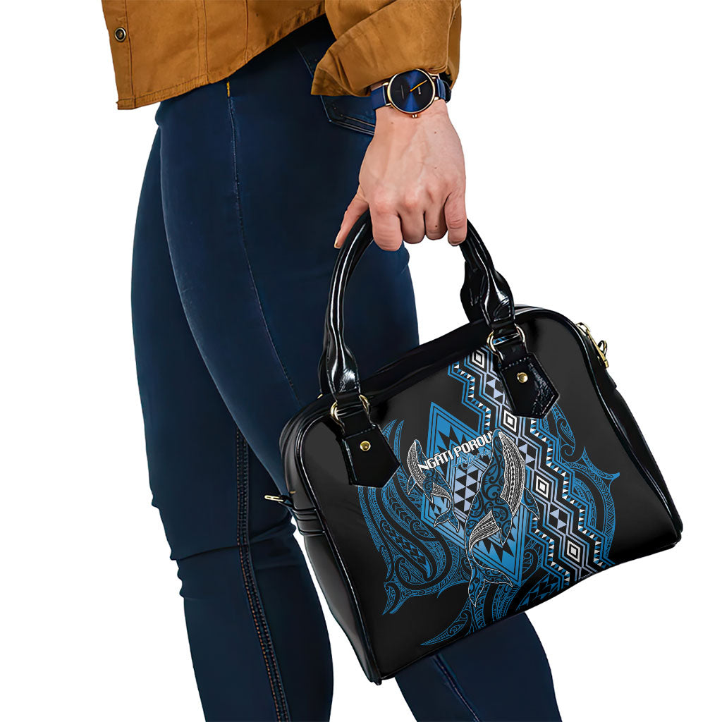 Aotearoa Iwi Ngati Porou Shoulder Handbag NZ Maori Humpback Whale Taniko Motifs LT14 - Polynesian Pride