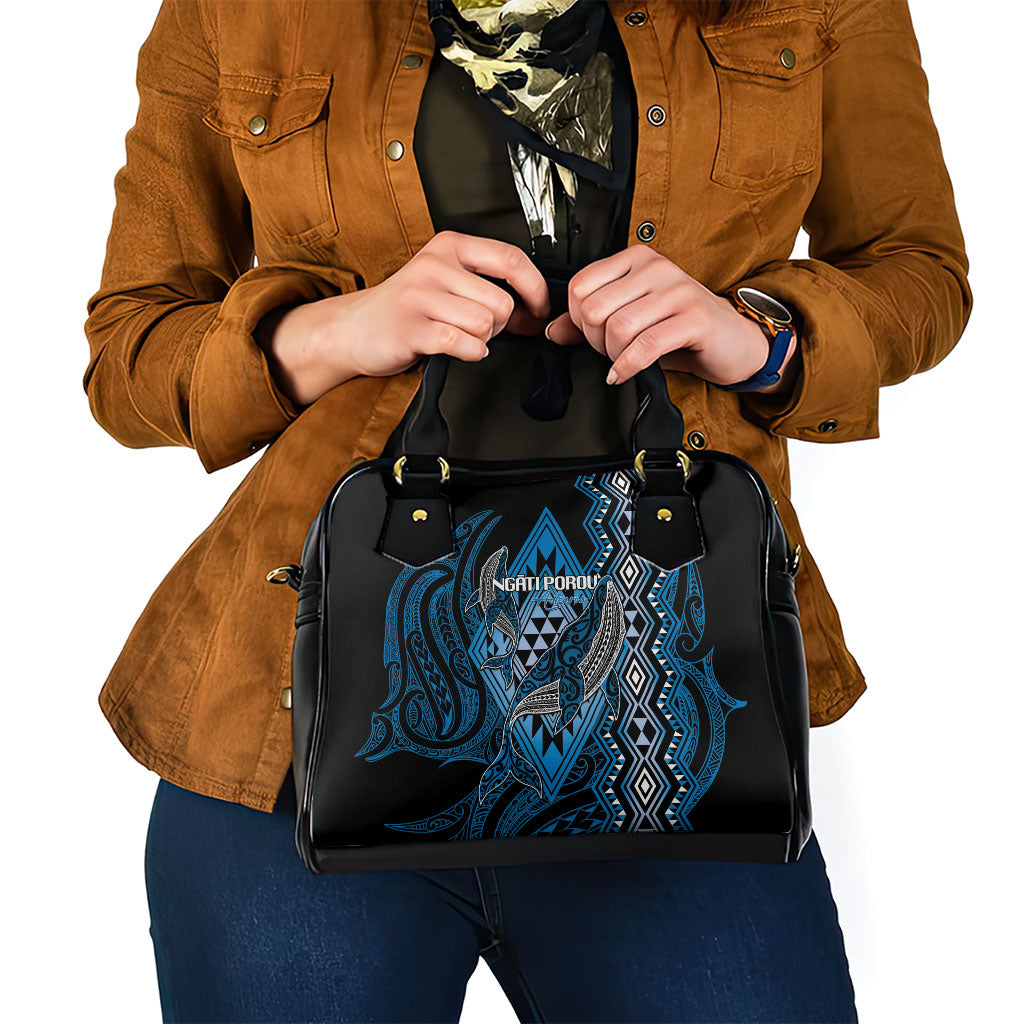 Aotearoa Iwi Ngati Porou Shoulder Handbag NZ Maori Humpback Whale Taniko Motifs LT14 - Polynesian Pride